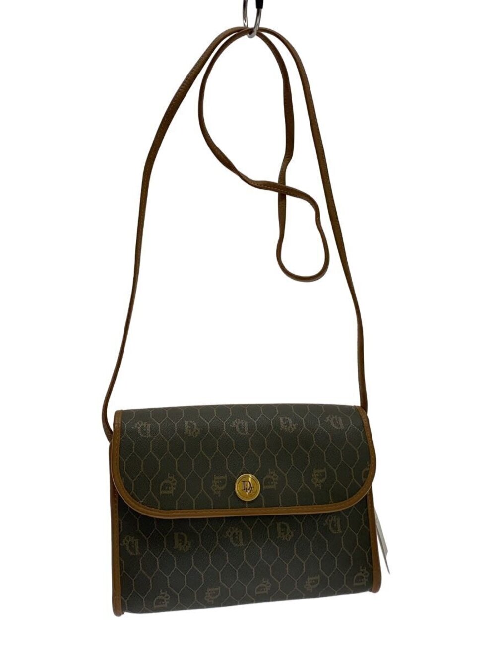 Christian Dior Shoulder Bag Camel Brown All over